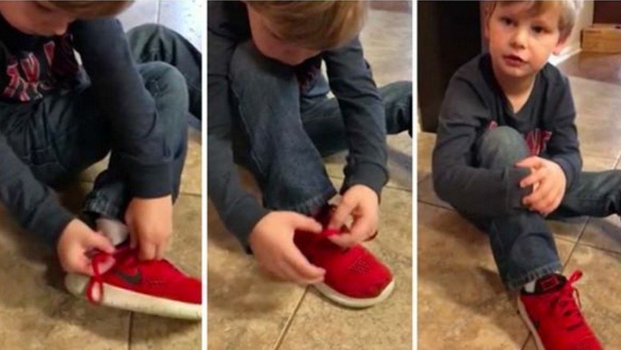 5χρονος καταφέρνει να δέσει τα κορδόνια του και γίνεται viral με τον τρόπο που το κάνει (vid)